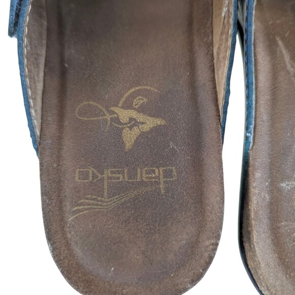 Dansko Deep Blue Patent Sandals - Size 36 - Picture 7 of 14